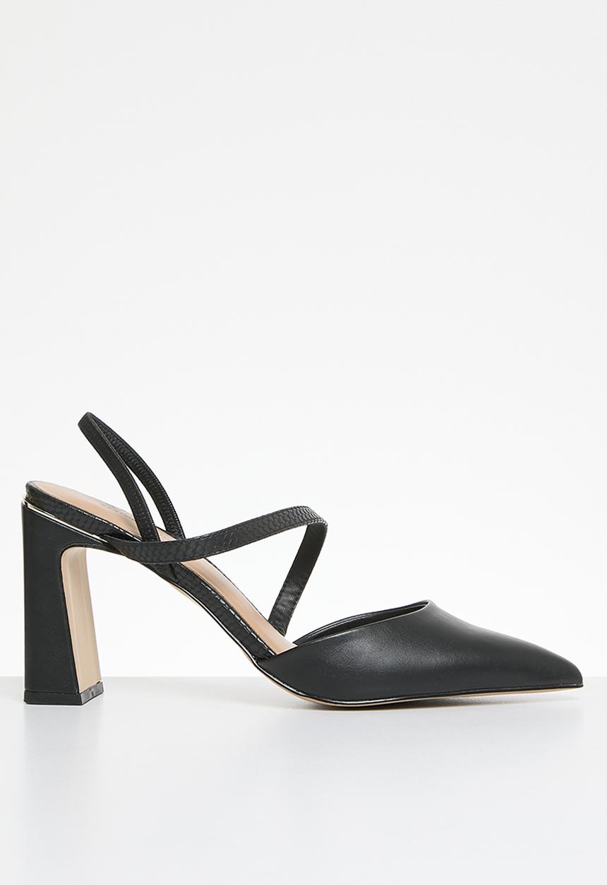 Call It Spring - Faunaa block heel slingback - black