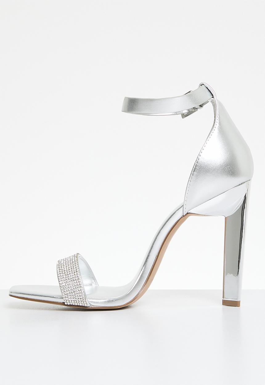 Call It Spring - Eleezaa block heel - silver