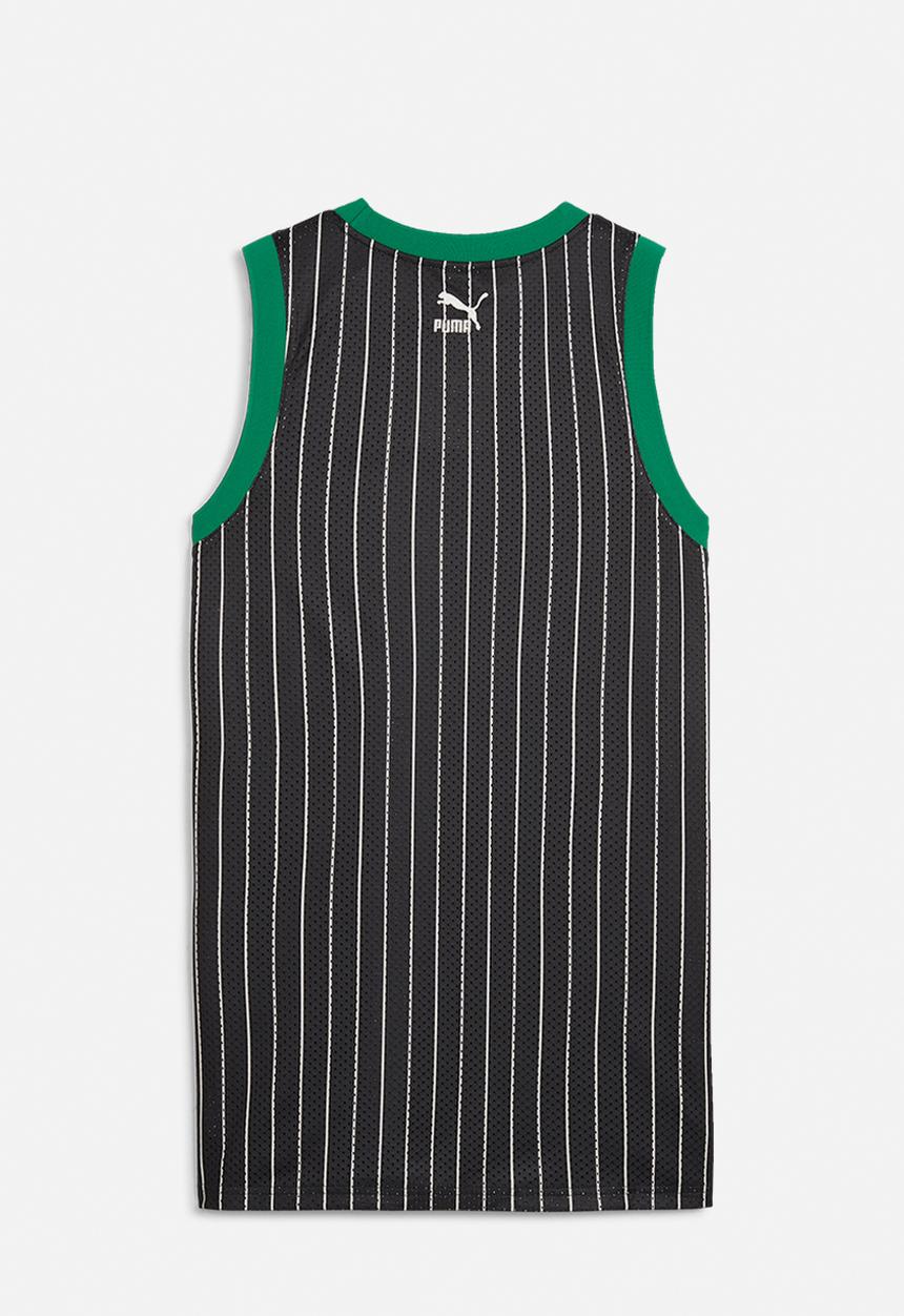 PUMA - Puma Team For The Fanbase Mesh Tank Dress - Puma Black-Aop