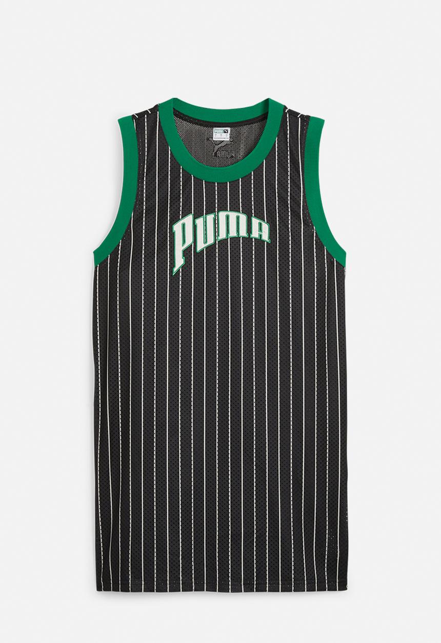 PUMA - Puma Team For The Fanbase Mesh Tank Dress - Puma Black-Aop