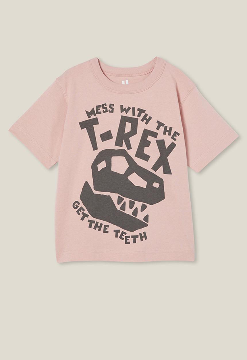 Cotton On - Jonny short sleeve print tee - zephyr/mess with the t rex