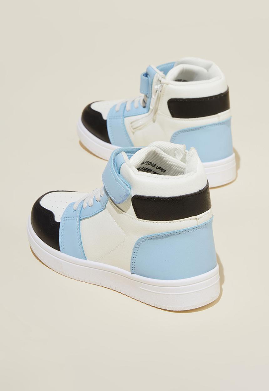 Cotton On - Harrison high top sneaker - dusk blue/black