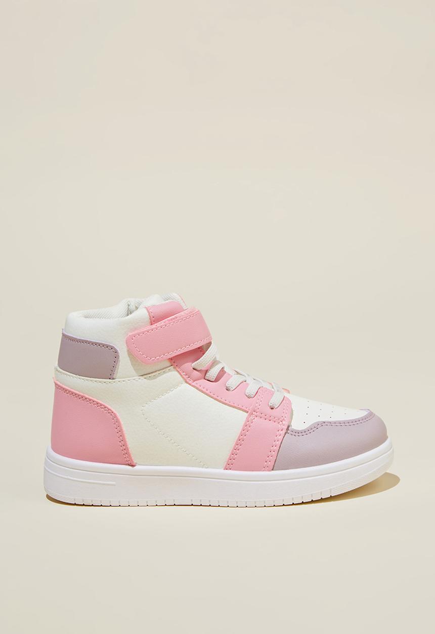 Cotton On - Harrison high top sneaker - lilac drop/blush pink