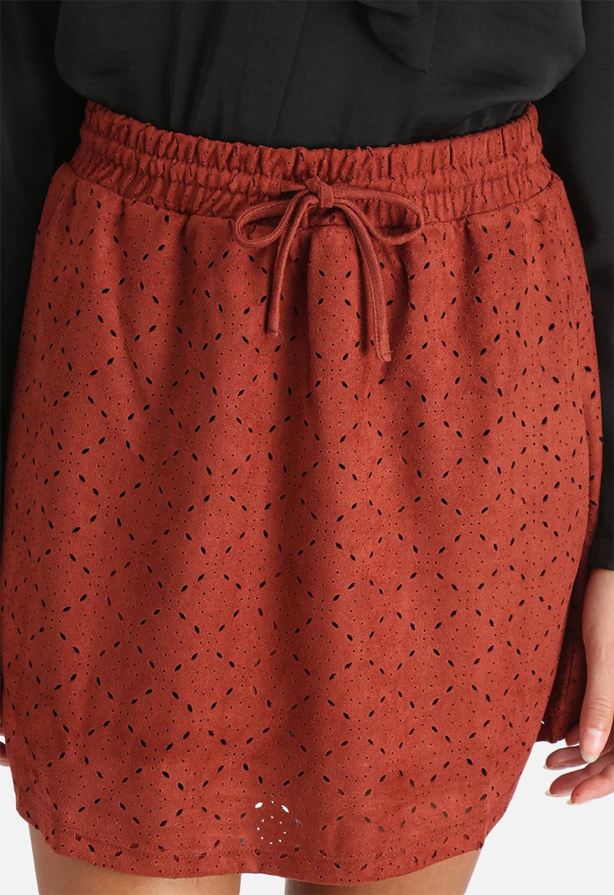 Vero Moda - Laser Cut Faux Suede Skirt