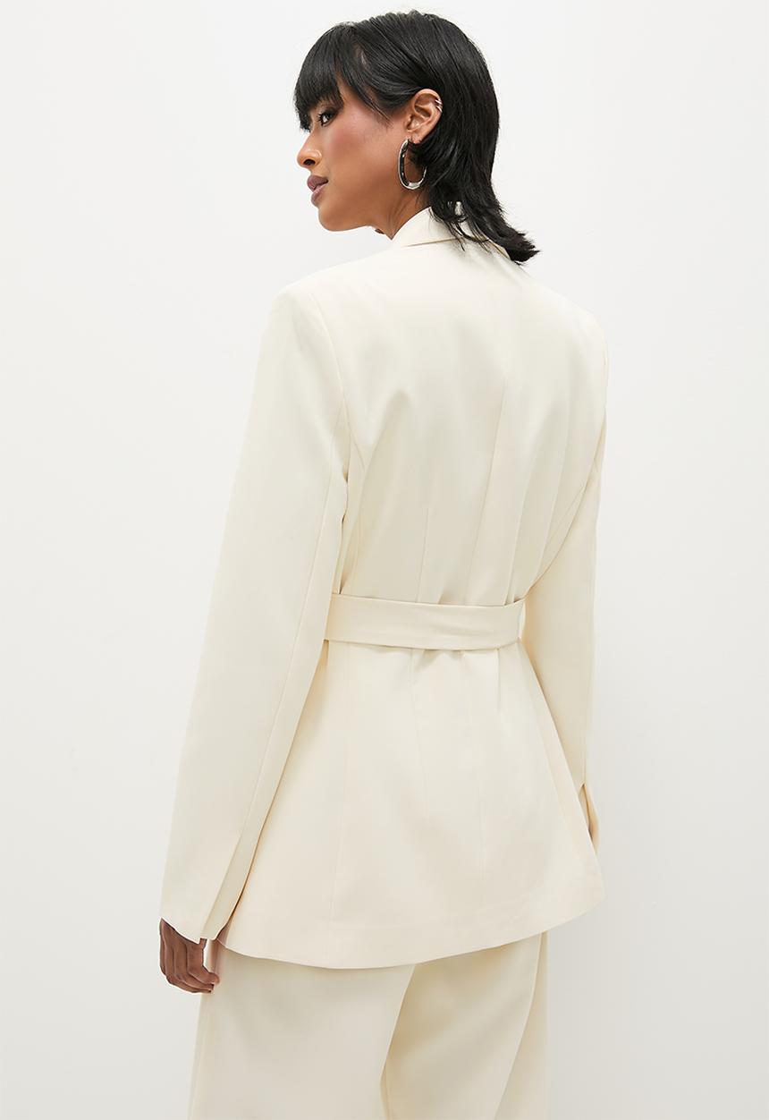 Superbalist - Co-ord blazer with tie belt - ecru