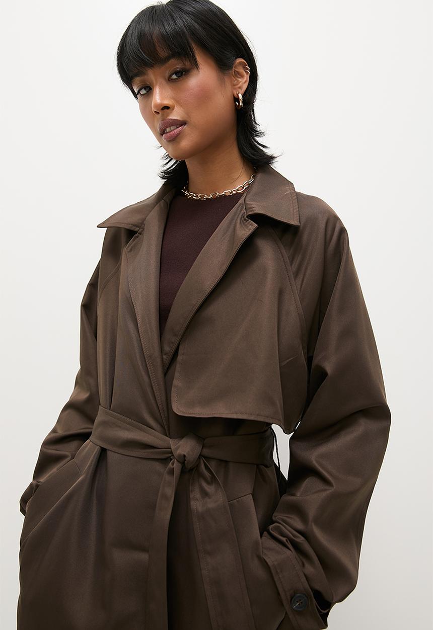 Superbalist - Maxi trench coat - deep tobacco