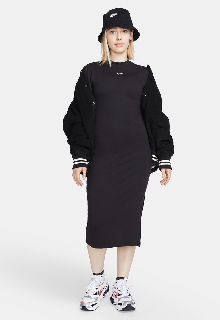 Nike - W Nsw Essntl Midi Dress  - Black/White