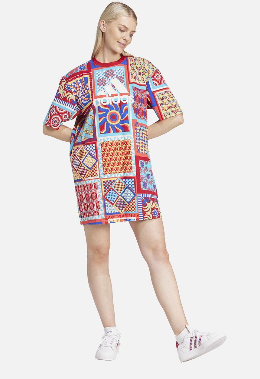 adidas Performance - Farm dress - bold blue/power red