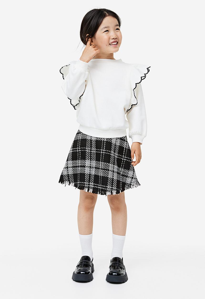 H&M - A-line skirt - Black Checked