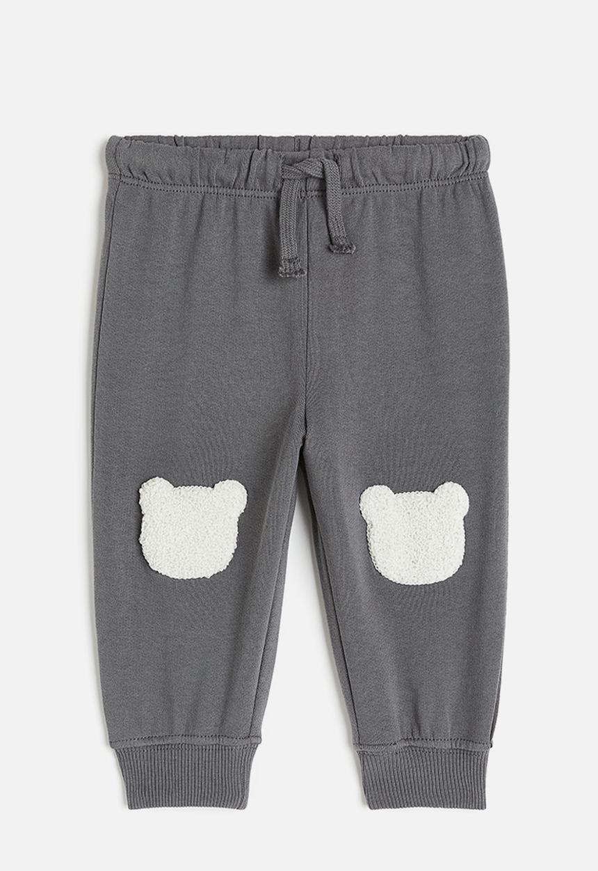 H&M - Cotton joggers - Dark grey White