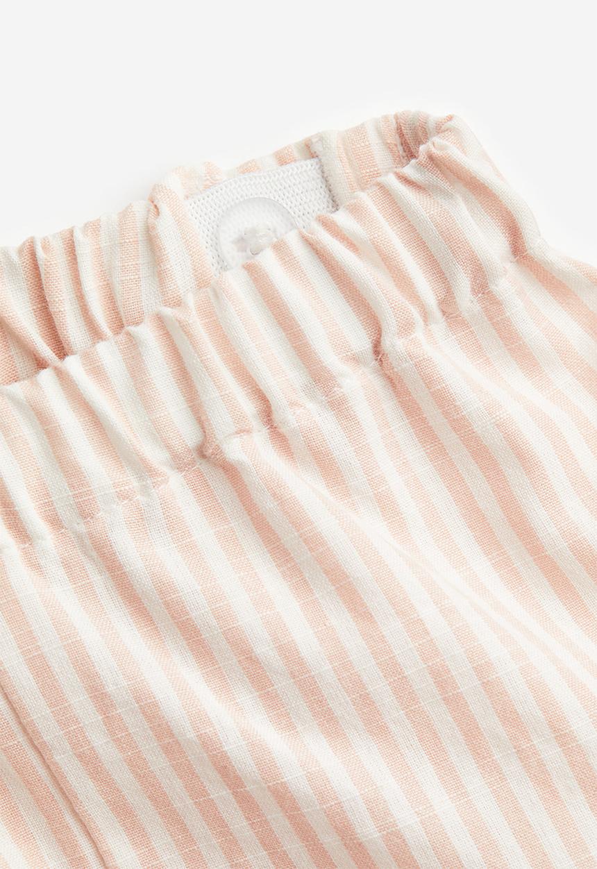 H&M - 2-Piece cotton set - apricot striped