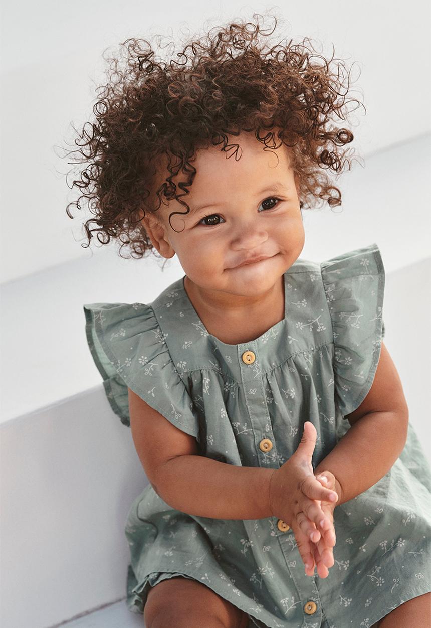 H&M - 2-Piece cotton set - green floral 