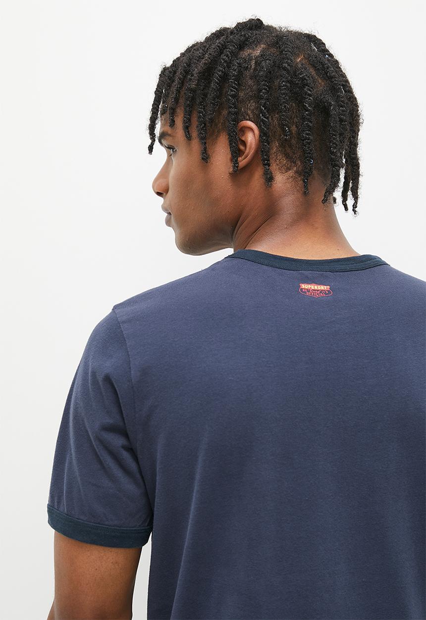 Superdry. - Work gasoline logo T-shirt - French Navy/Eclipse Navy
