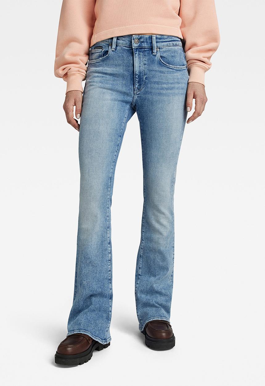 G-STAR - 3301 flare wmn - sun faded nubay blue