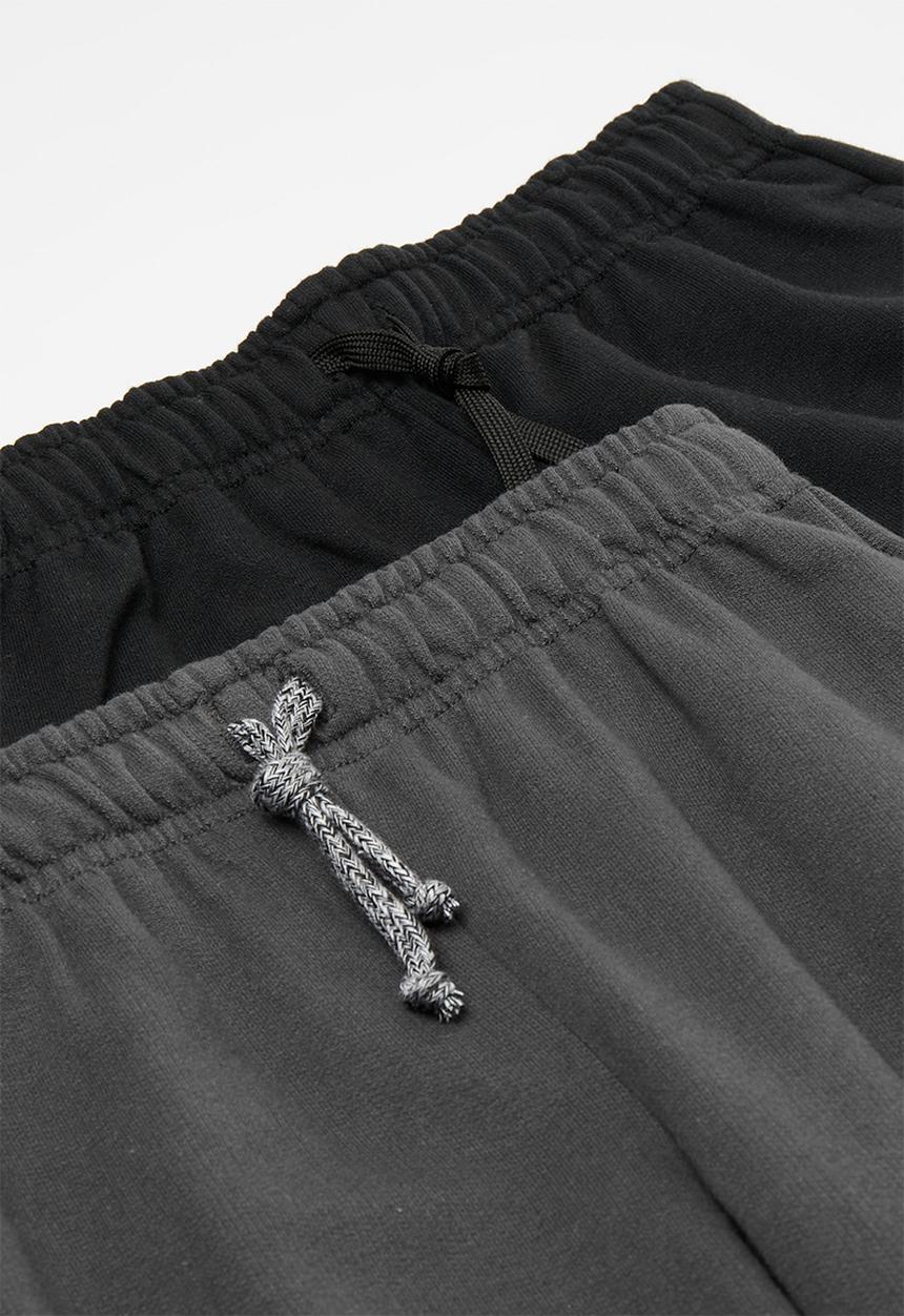 Pop Candy - 2 Pack joggers - black and charcoal