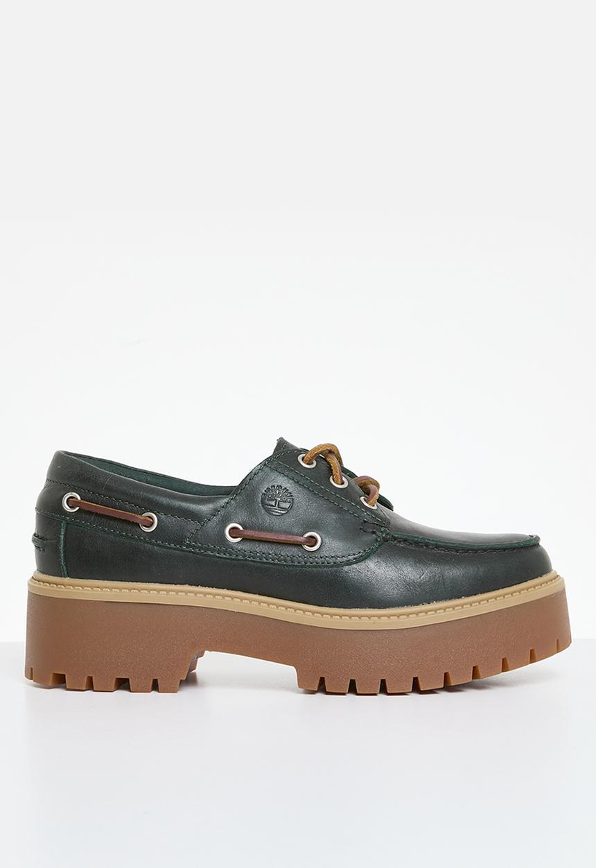 Timberland - TBL premium elevated 3 eye - dark green full grain