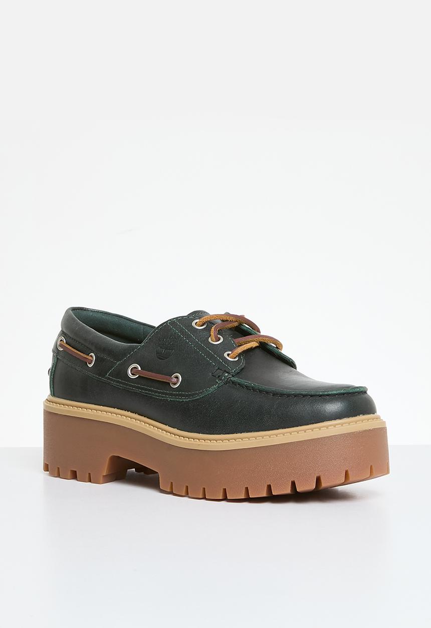 Timberland - TBL premium elevated 3 eye - dark green full grain
