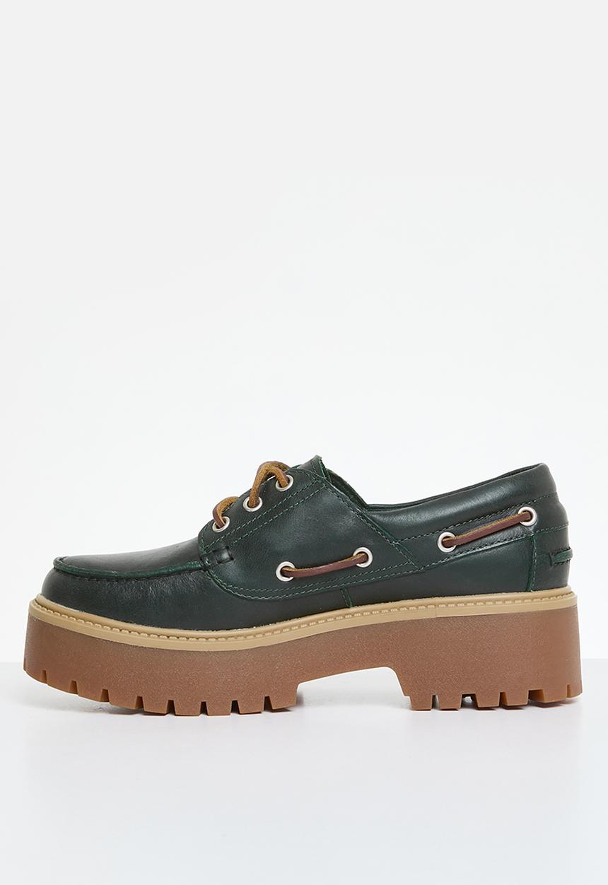 Timberland - TBL premium elevated 3 eye - dark green full grain