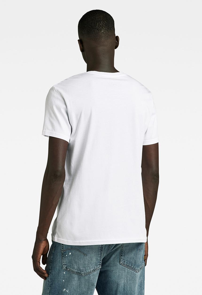 G-STAR - Distressed logo r t compact jersey I o - white