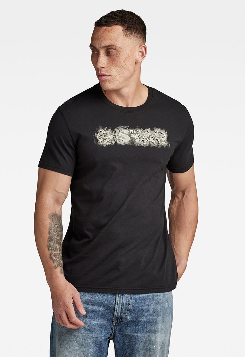 G-STAR - Distressed logo r t compact jersey I o - dk black