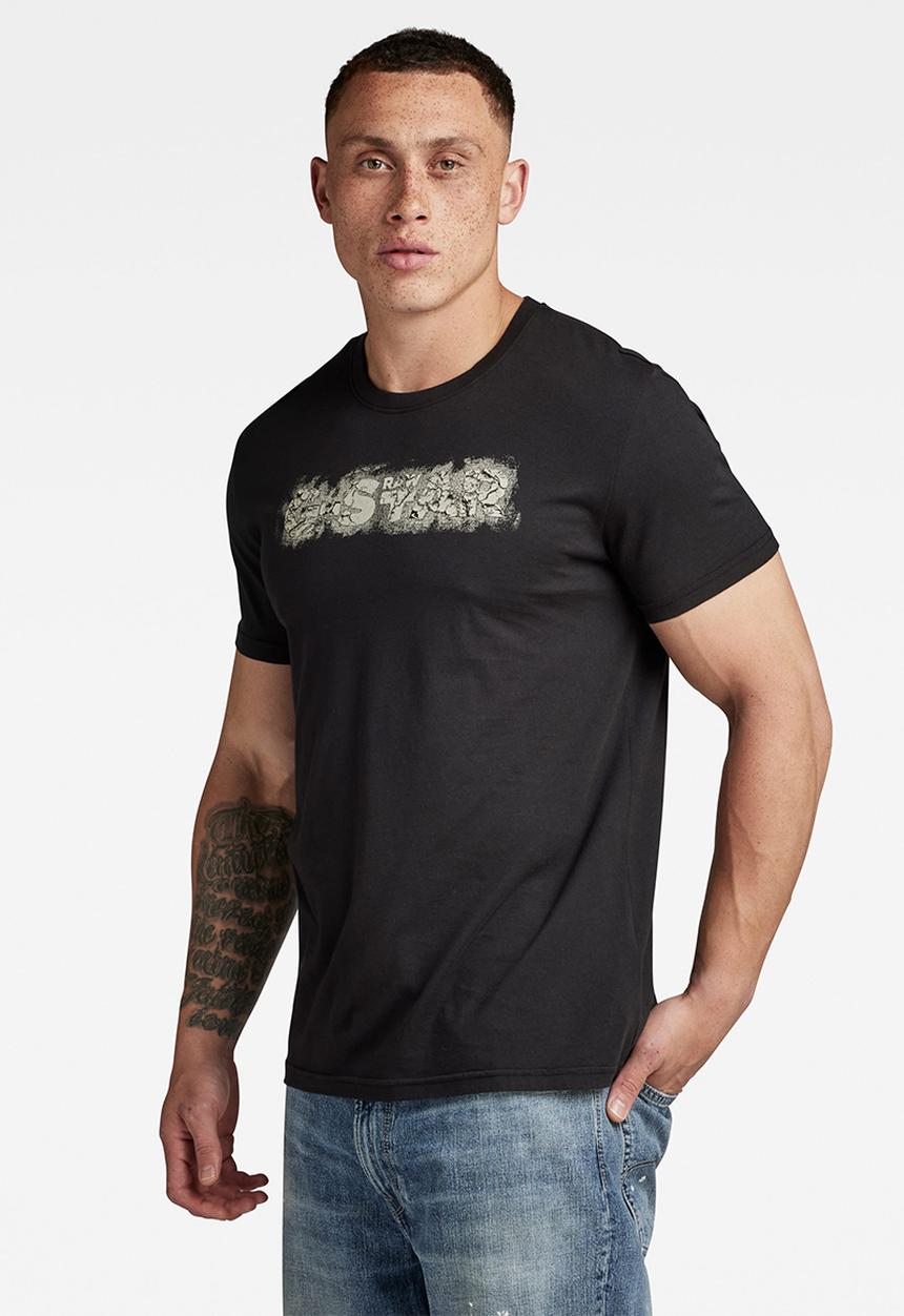 G-STAR - Distressed logo r t compact jersey I o - dk black
