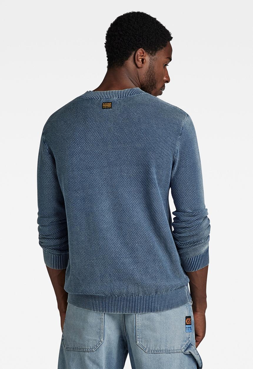 G-STAR - Indigo moss r knit Indigo neptune knit o - sun faded blue