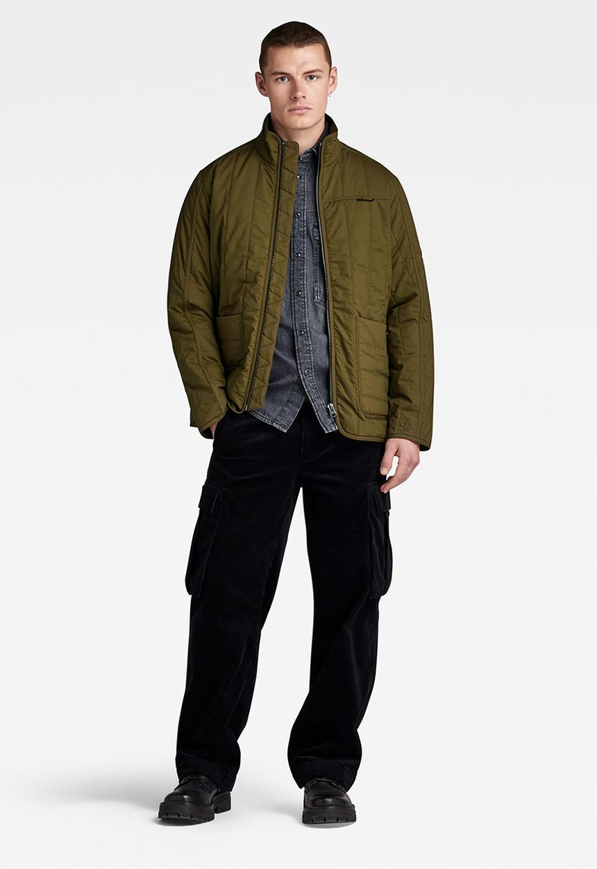 G-STAR - Liner overshirt manor poplin - dark olive