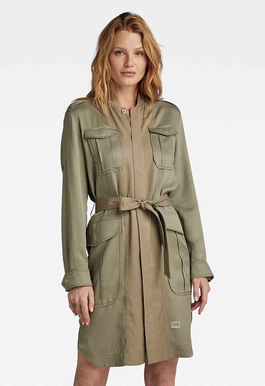 G-STAR - Field belt dress long sleeve wmn - shamrock