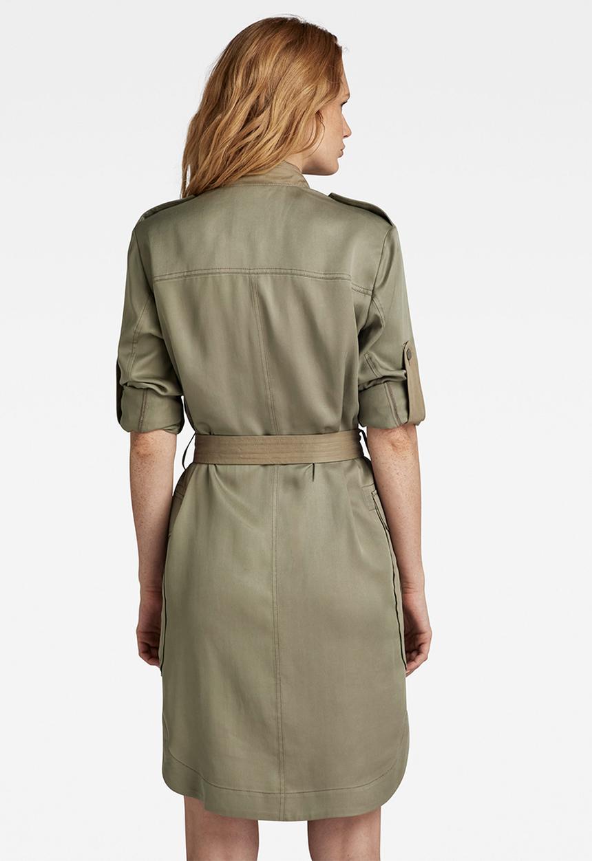 G-STAR - Field belt dress long sleeve wmn - shamrock