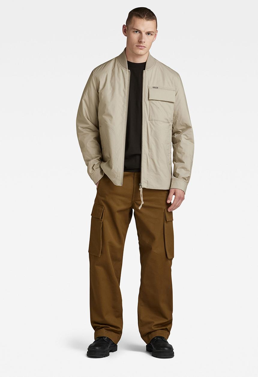 G-STAR - Lofty pdd overshirt manor poplin - elephant skin