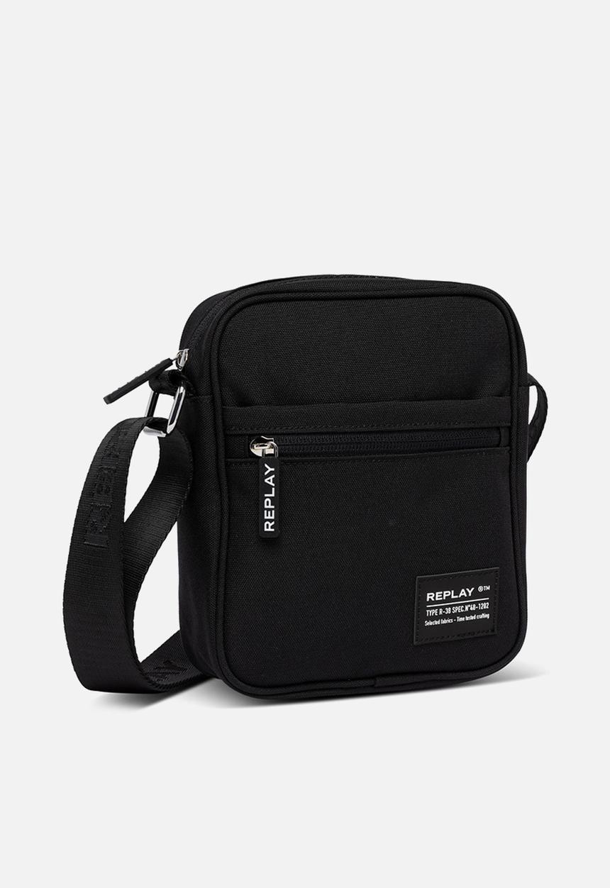 Replay - Crossbody bag in polyester fabric - total black