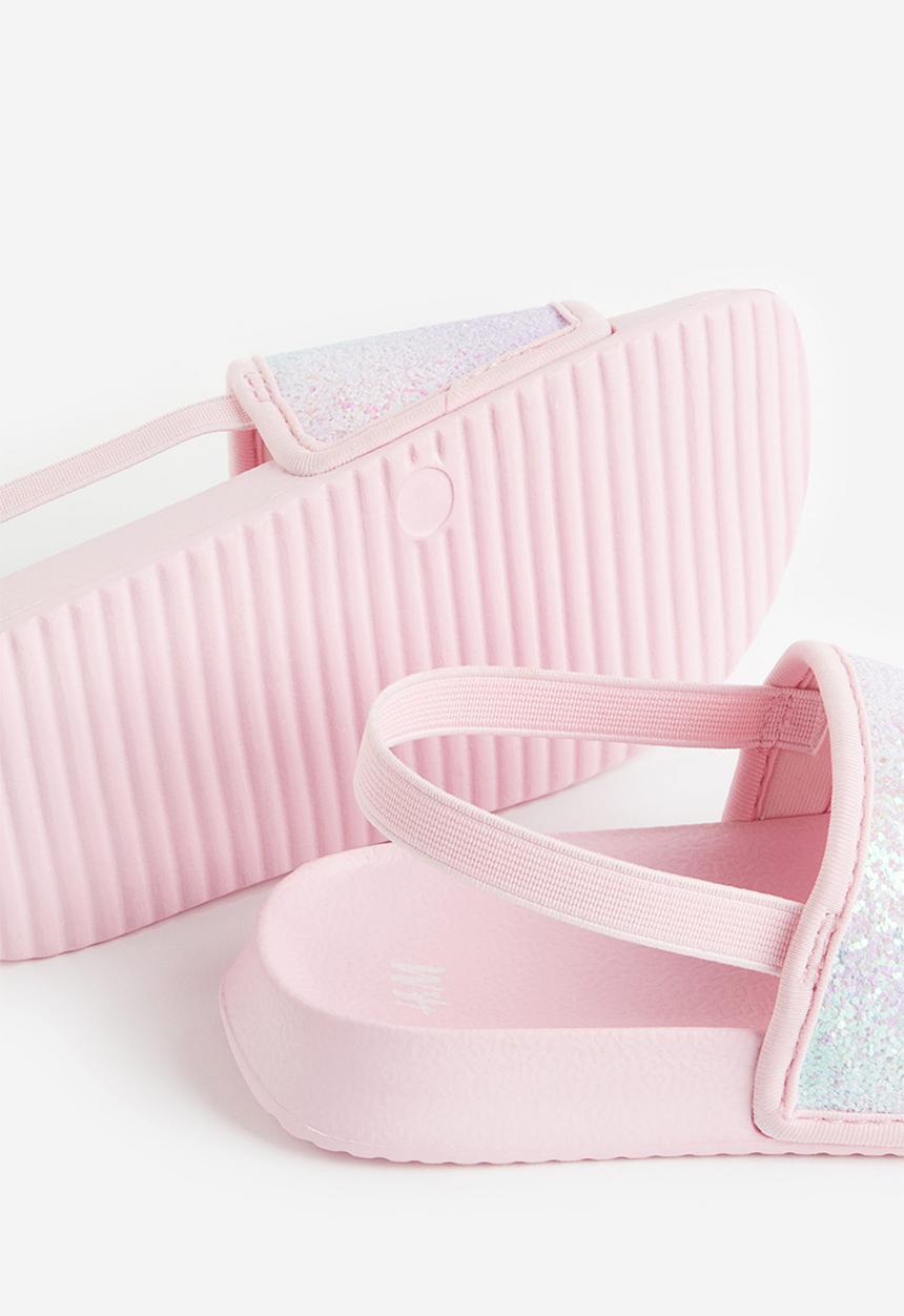 H&M - Pool shoes -  light pink & glitter 