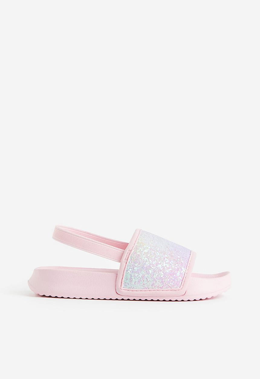 H&M - Pool shoes -  light pink & glitter 