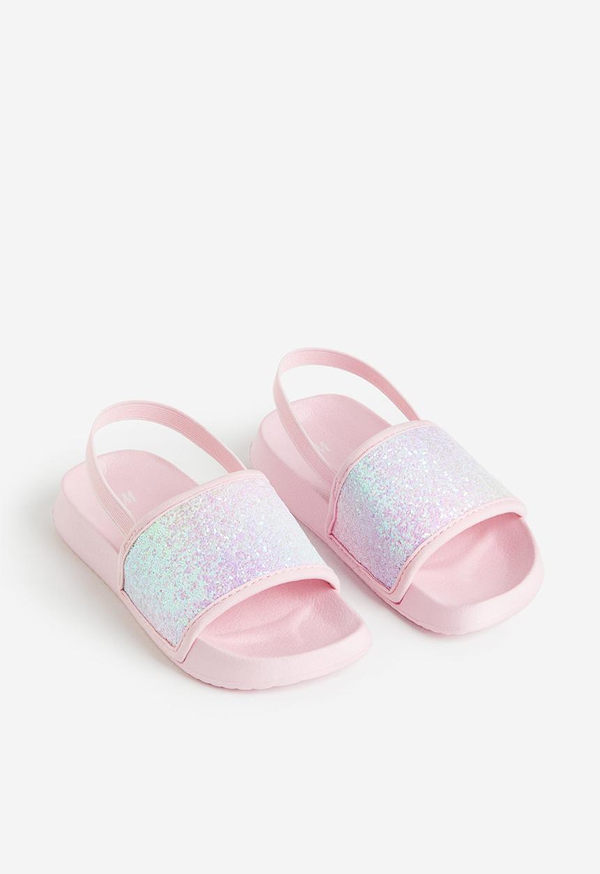 H&M - Pool shoes -  light pink & glitter 
