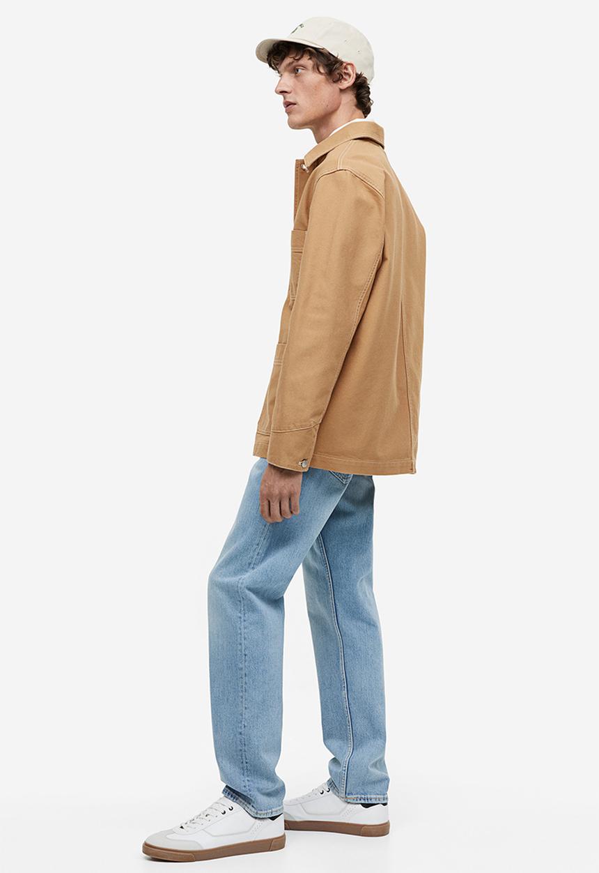 H&M - Regular fit cotton canvas shacket - Beige