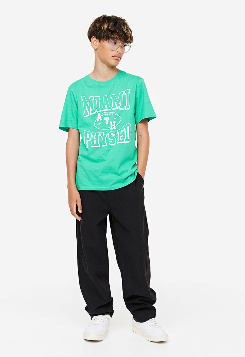 H&M - Printed jersey t-shirt - green