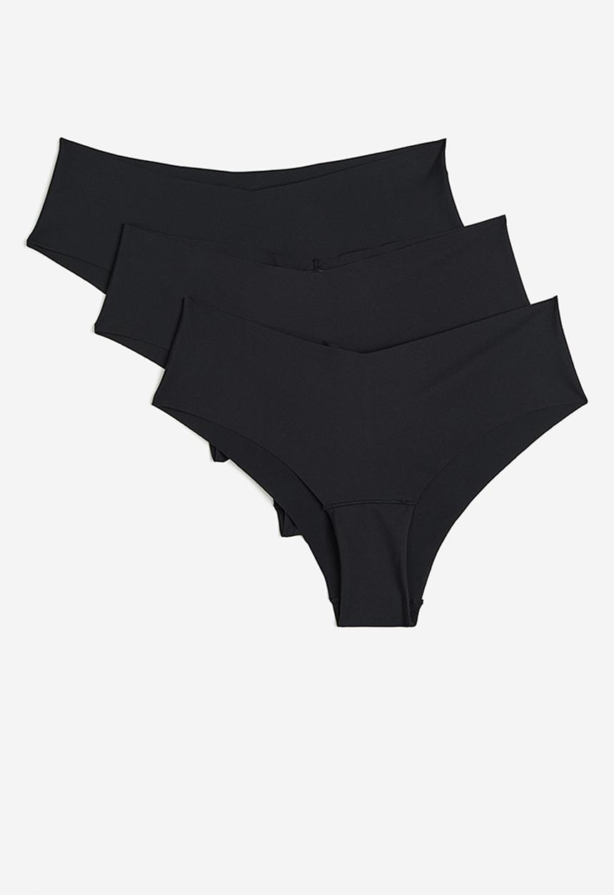 H&M - 3 Pack invisible hipster briefs - black