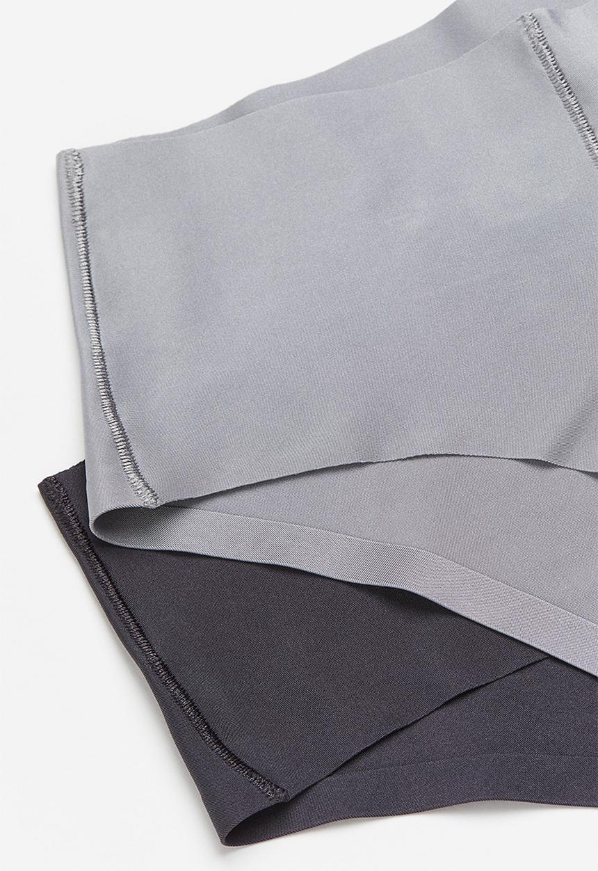 H&M - 2 Pack invisible light shape thong briefs - grey
