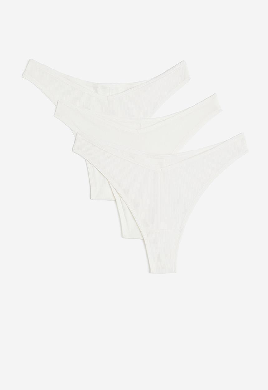 H&M - 3 Pack brazilian briefs - white