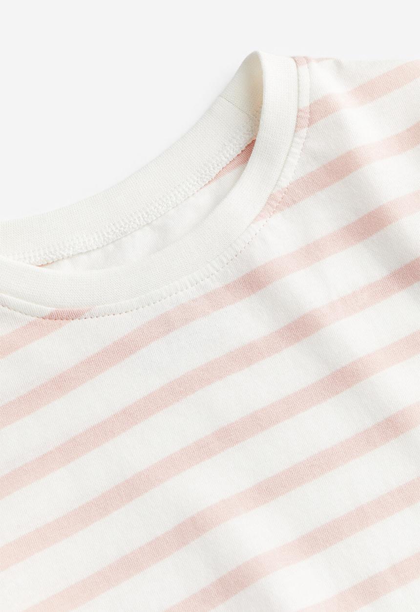 H&M - Long-sleeved jersey top - light pink striped