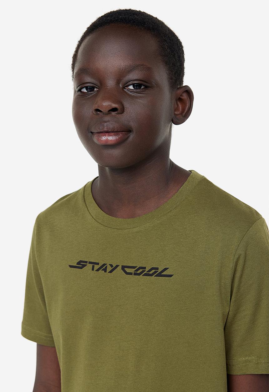 H&M - T-shirt - khaki green & stay cool 