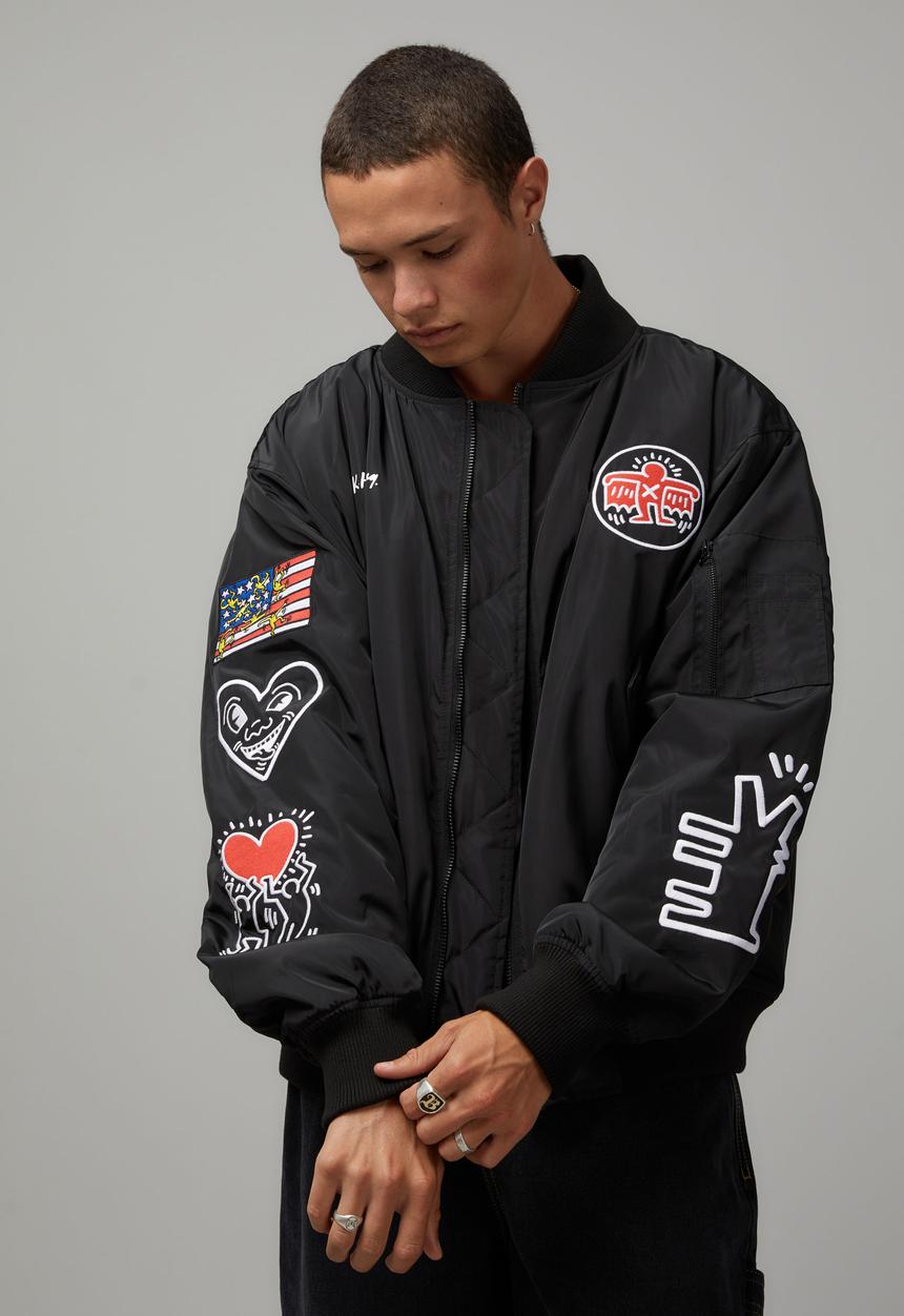 Factorie - Keith Haring Bomber Jacket - Lcn Kei Keith Haring/Black