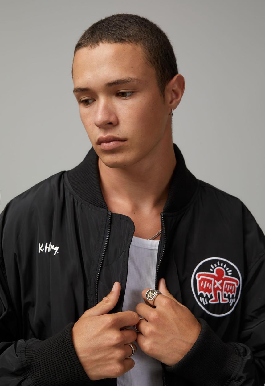 Factorie - Keith Haring Bomber Jacket - Lcn Kei Keith Haring/Black