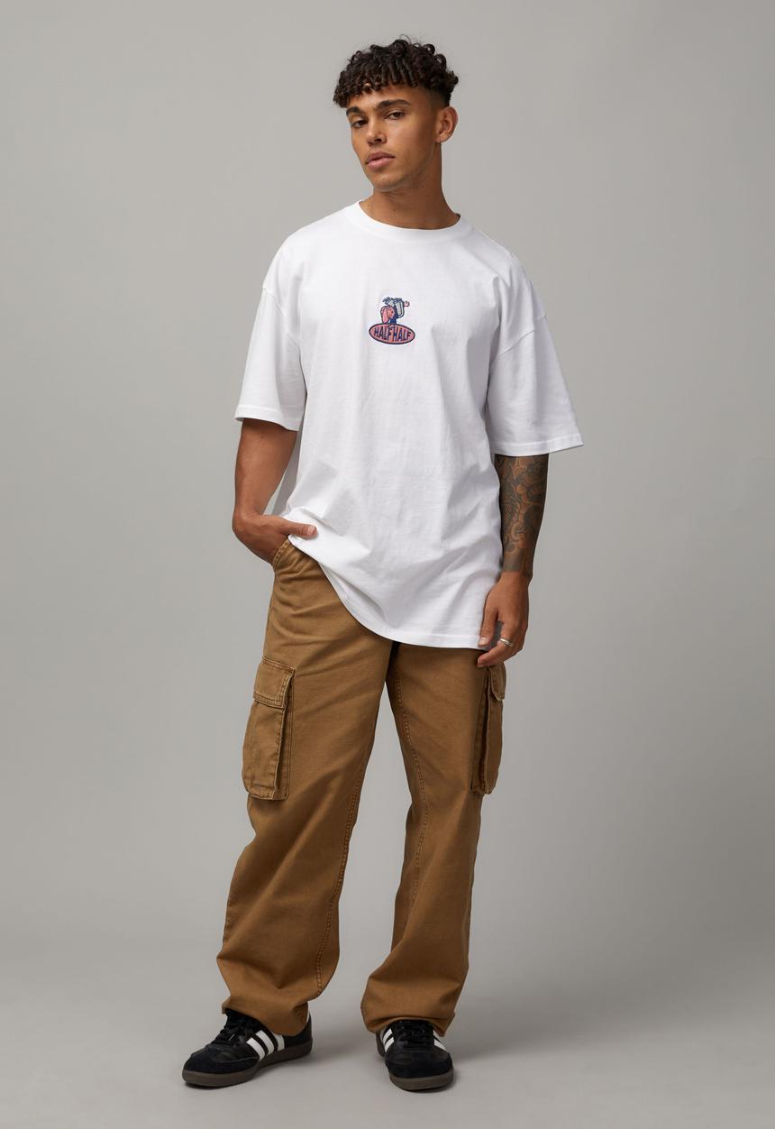 Factorie - Half Half Straight Cargo Pant - Camel