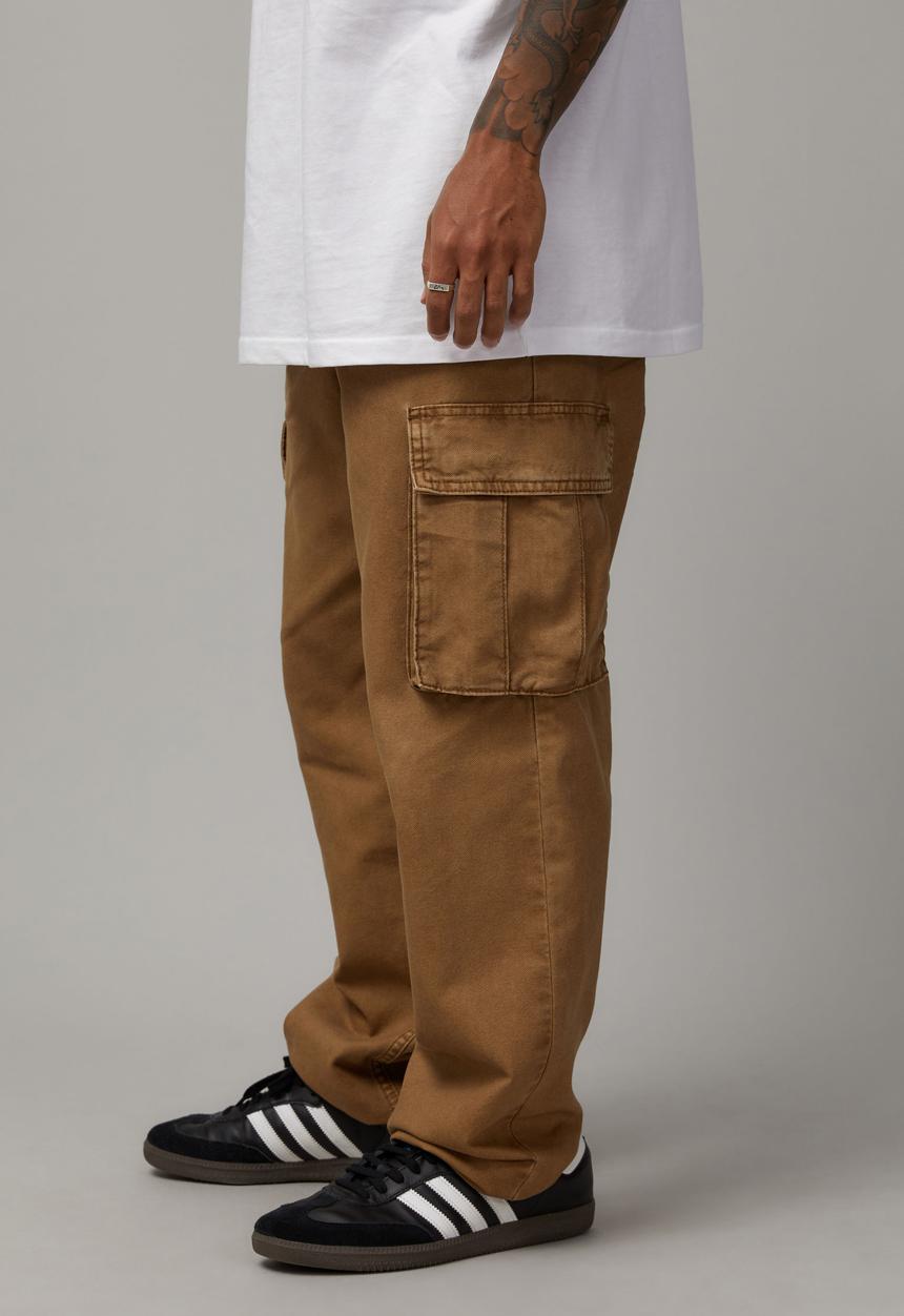 Factorie - Half Half Straight Cargo Pant - Camel