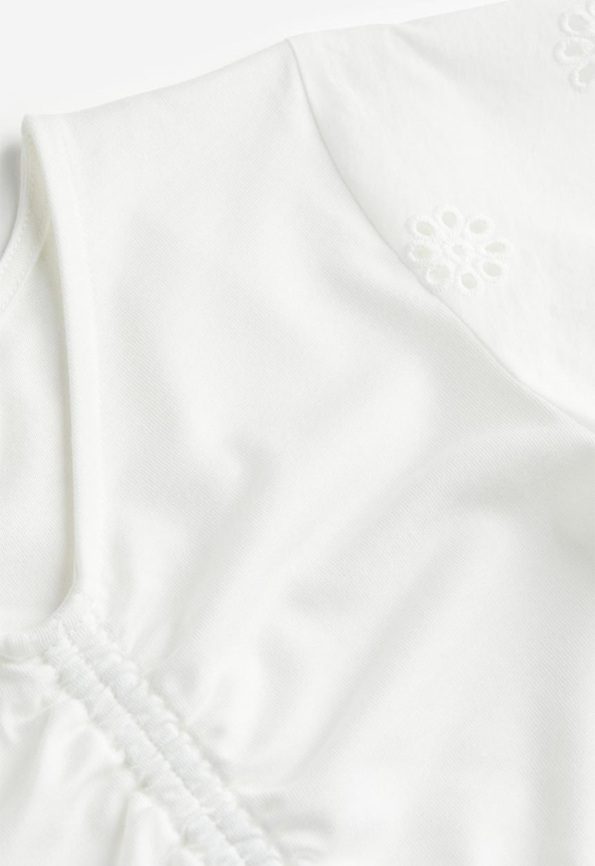 H&M - Ruched jersey t-shirt - white