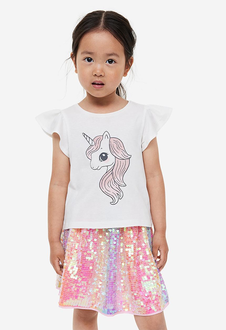 H&M - Sequined skirt - pink