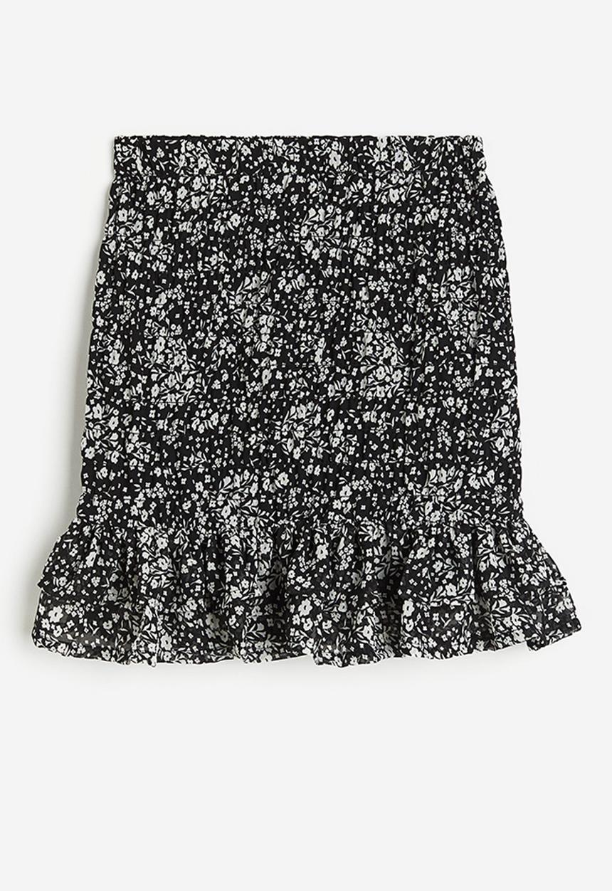 H&M - Smocked chiffon skirt - black