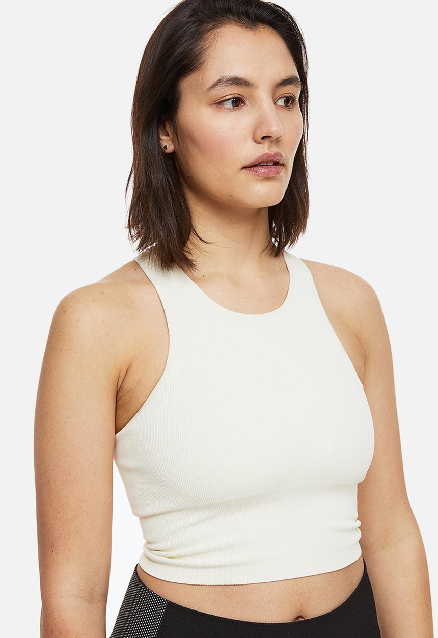 H&M - Drymove™ medium support sports bra - cream