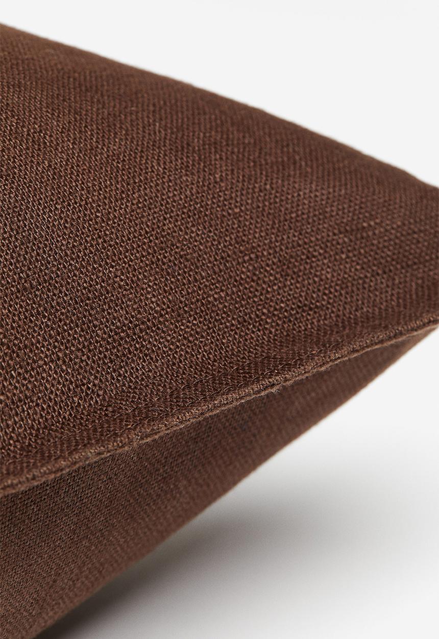 H&M - Washed linen cushion cover - brown